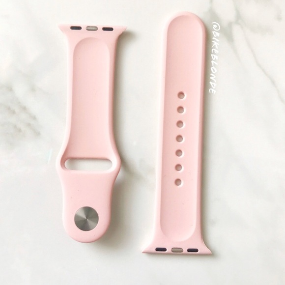 NEW Rose Pink Sand Silicone Band For Apple Watch - Picture 2 of 5